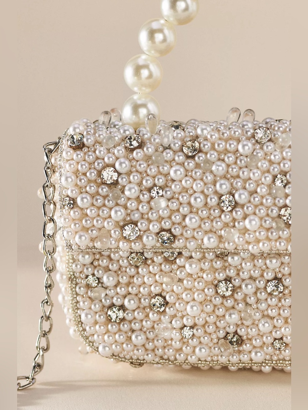 Fiona Beaded Bag: Pearl-Strap Embellished Edition - Picture 11 of 12